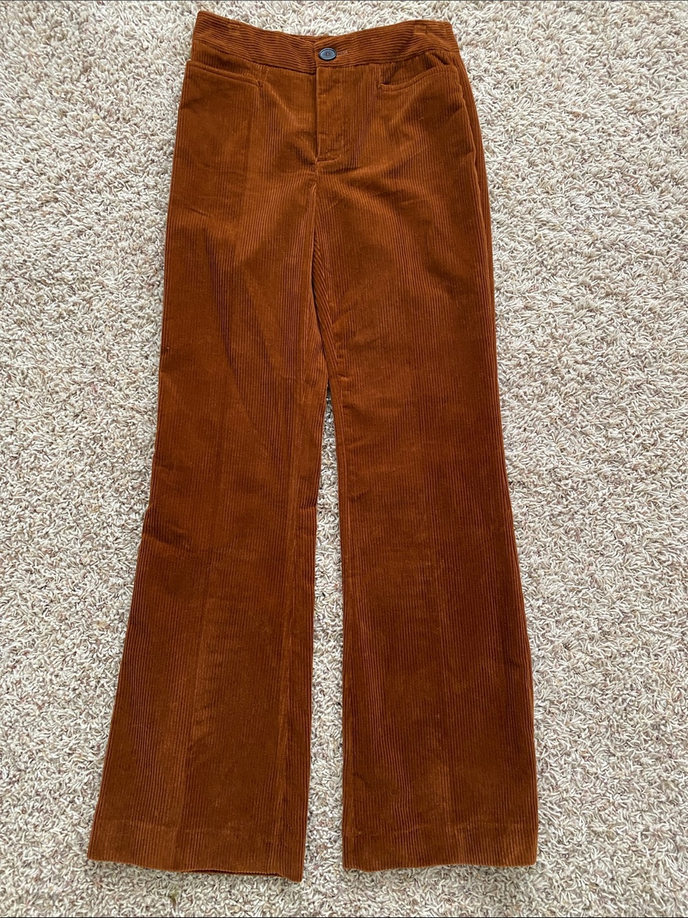 Zara Woman High-Waisted Corduroy Pant Size Small NWT